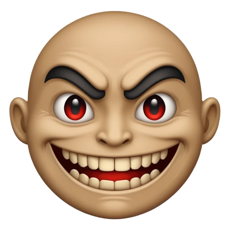 Big dark smile or Shark teeth and evil face sticker