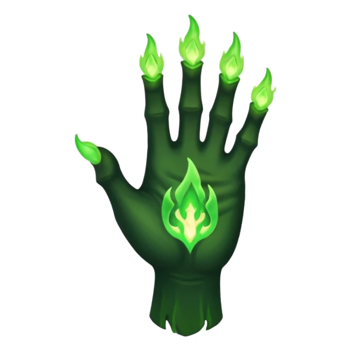 world of warcraft warlock hand with green fire sticker