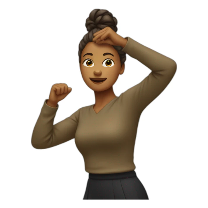 Femme qui fait un dab sticker