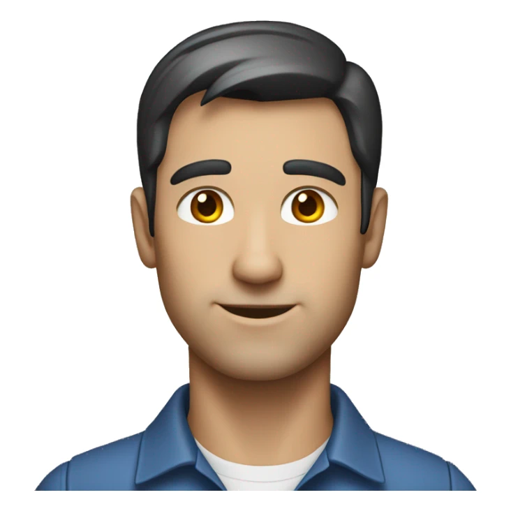 male engineer with short dark hair sticker