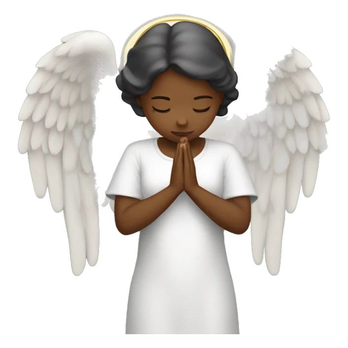 Angel girl praying sticker