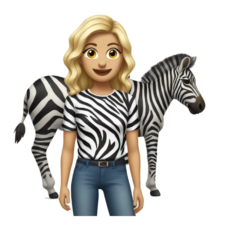 sierra with zebra print shirt sticker