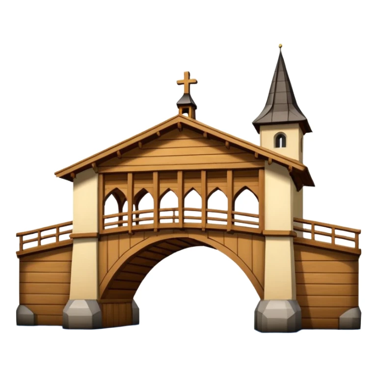 create an emoji of the chapel bridge in lucerne sticker