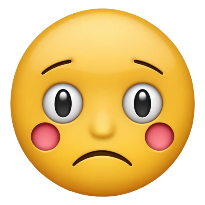 glorbo as an annoyed, frowning emoji sticker