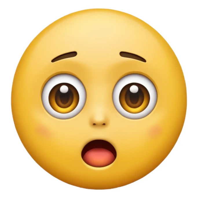 Emoji in shock yellow sticker
