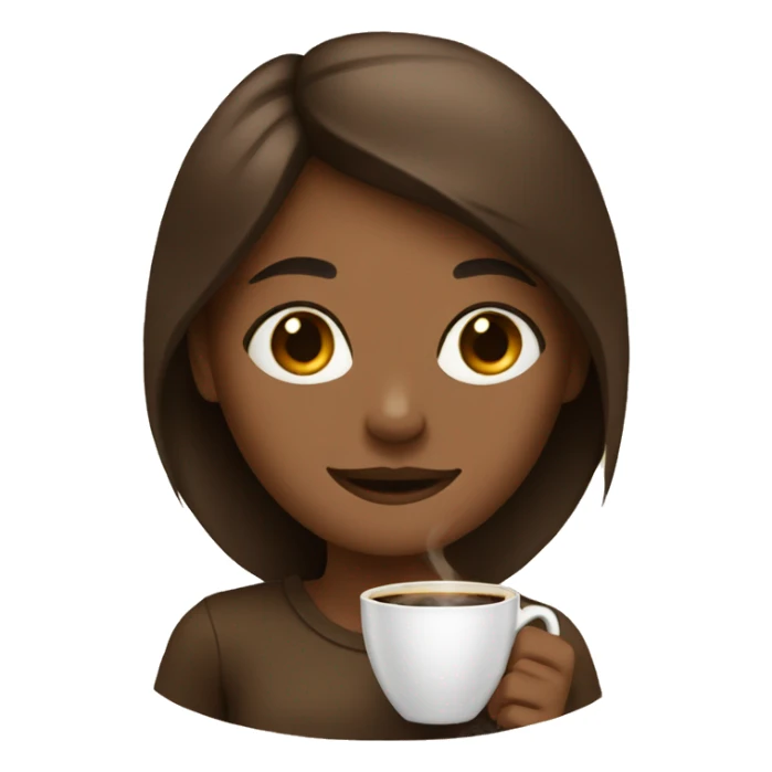 A girl with coffee b and ow sticker