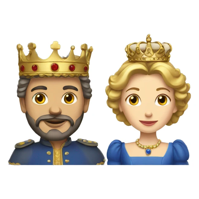 King and Queen of France sticker