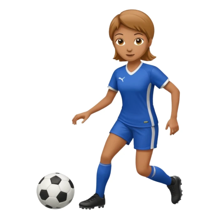 female soccer mentor dribbling a soccer ball sticker