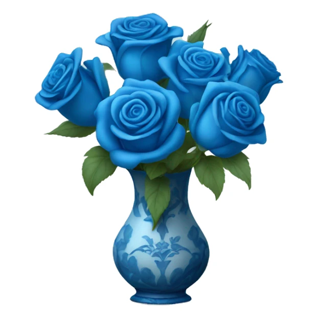 Vase of blue roses sticker