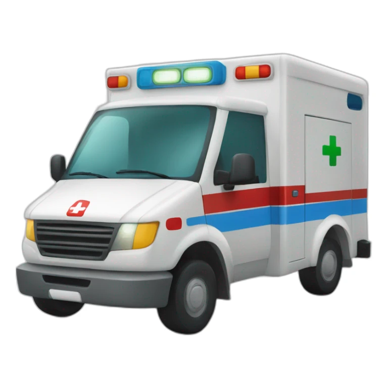 Técnico de ambulancia llegando al hospital  sticker