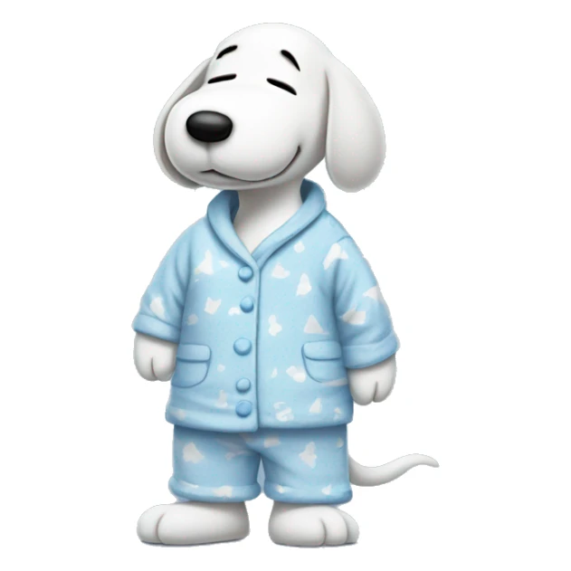 Snoopy in pajamas  sticker