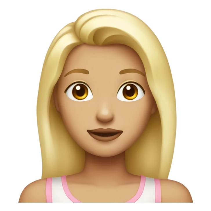 Blond girl with heart eyes sticker