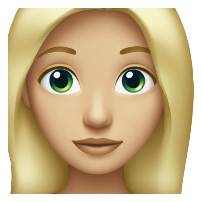 Blonde girl with blue-green eyes sticker