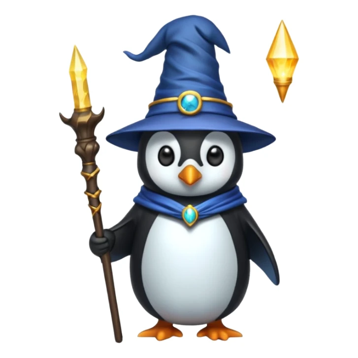 Penguin Wizard sticker