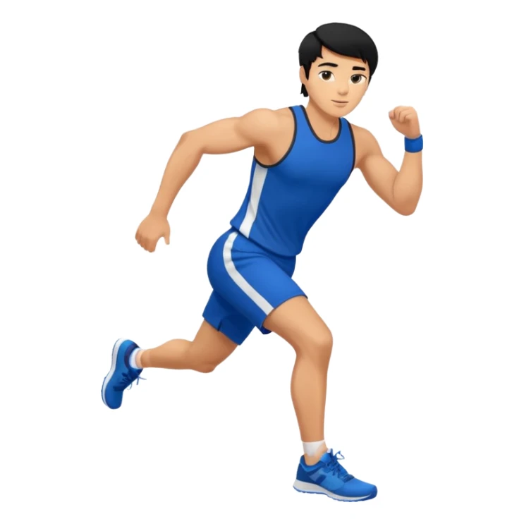 mach mir eine sportiliche männliche person mit schwarzen haaren sticker