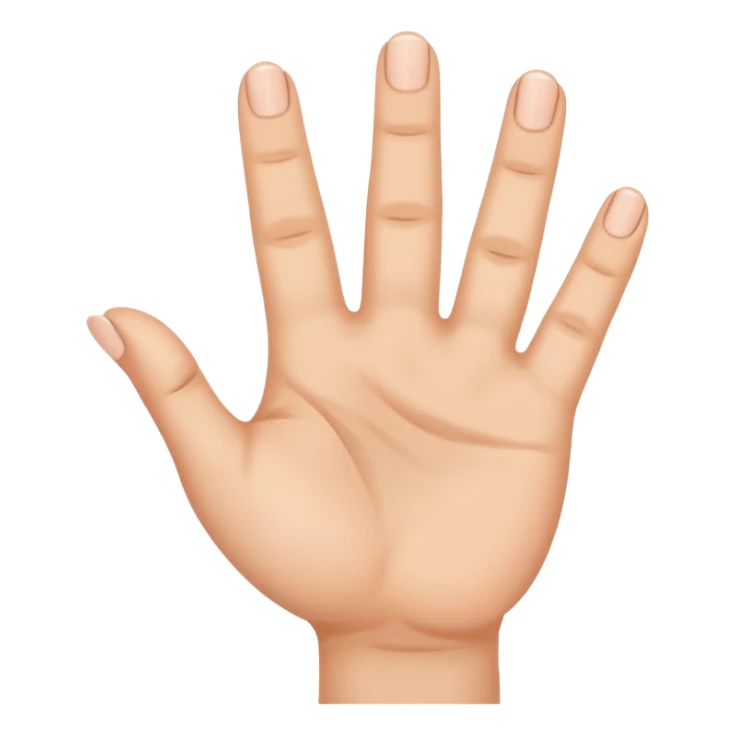 Create a hand with thumb poking threw the fingers sticker