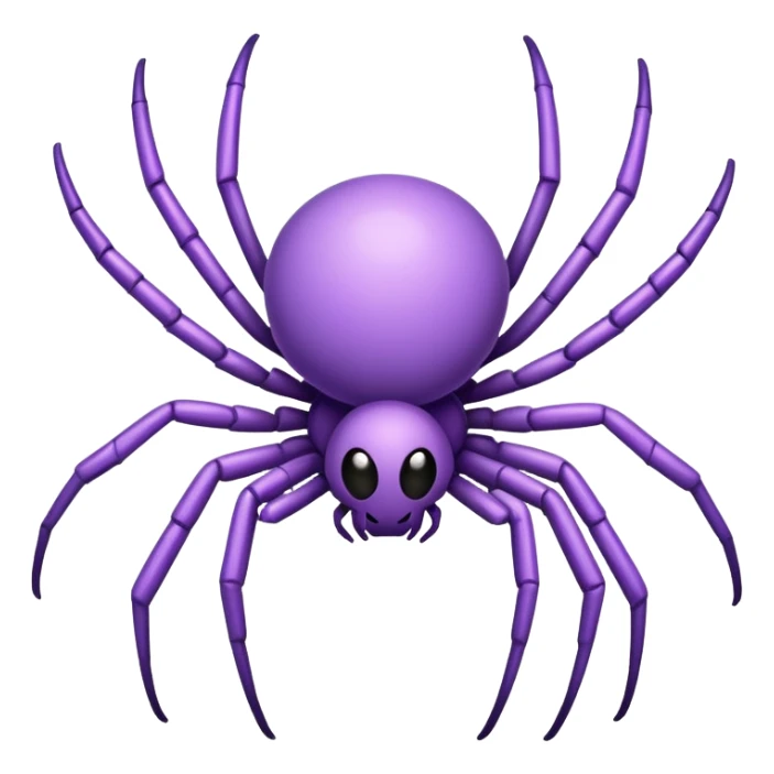 simple cute spider single colored lavender purple sticker