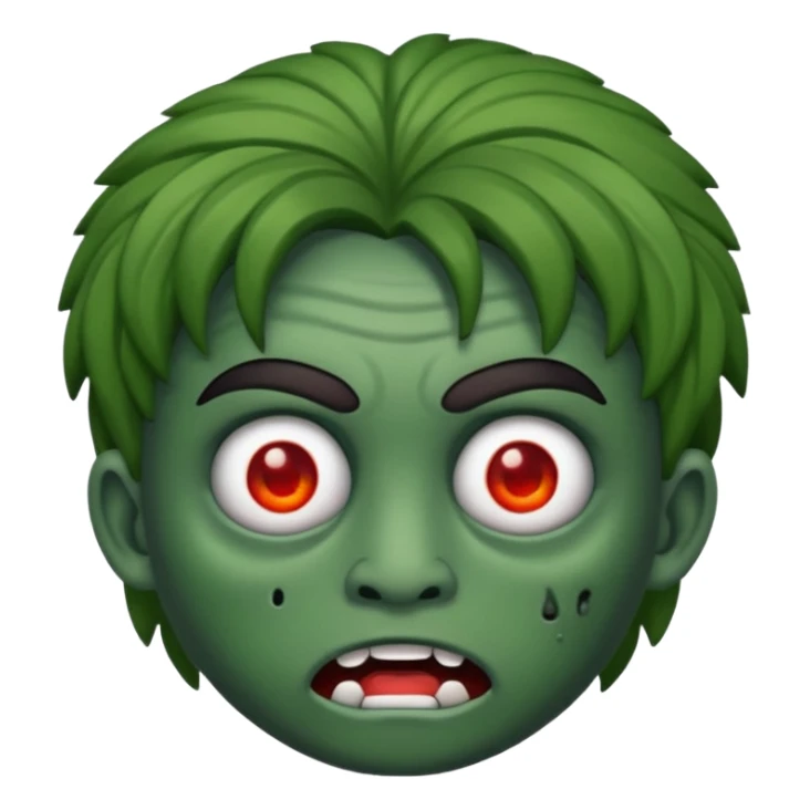 Eu quero fazer um memoji de zombie com cabelo cacheado sticker