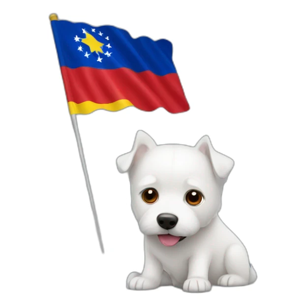Venezuelan flag with a white west highland teerier dog sticker