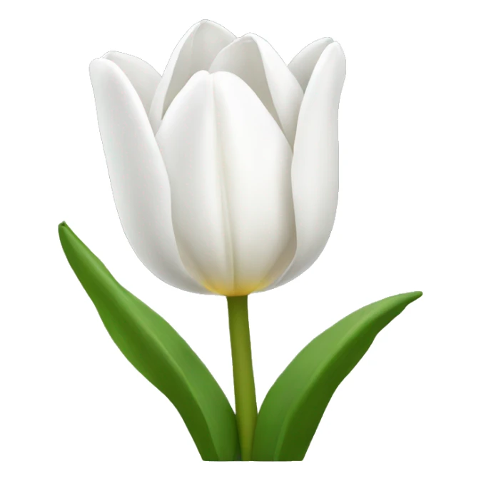 White tulip sticker