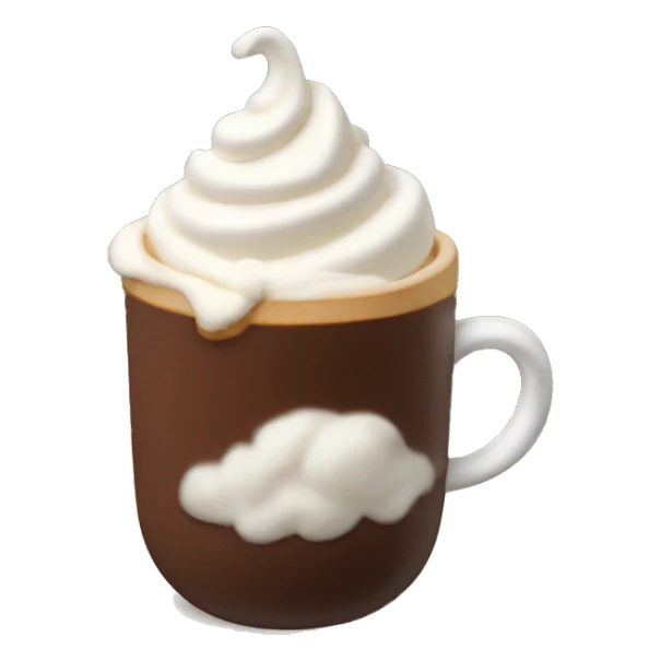 Hot chocolate with whipped cream  sticker