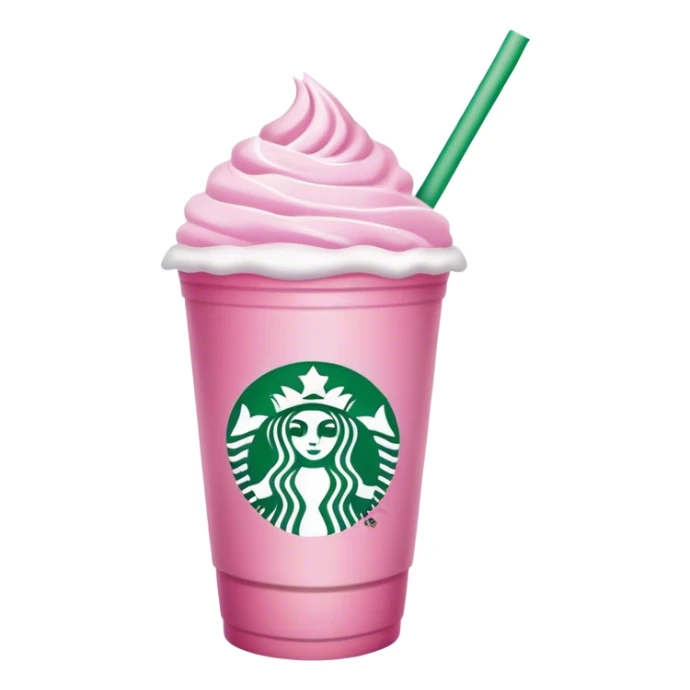 starbucks cup pink drink with cold foam sticker