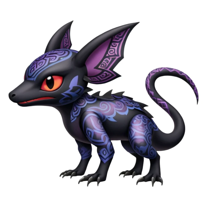 Shiny Epic Badass Gothic Noibat-Salandit-Litten-Hybrid sticker
