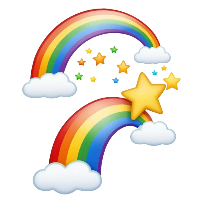 A shooting star with a rainbow behind it with the words, the more you know on top of the rainbow sticker