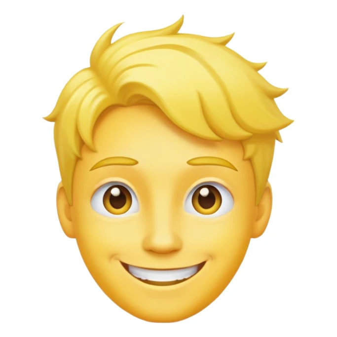 A yellow face with a yellow hair  sticker