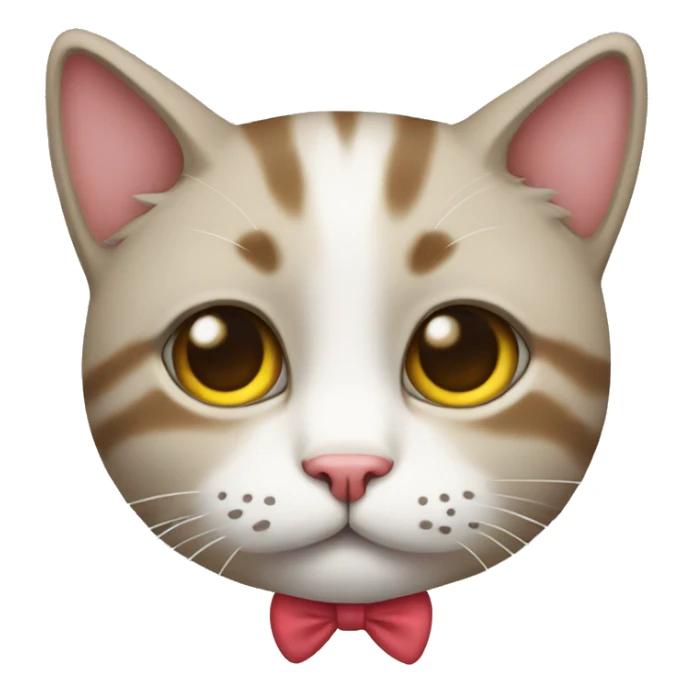 cat emoji with heart eyes but sad mouth sticker