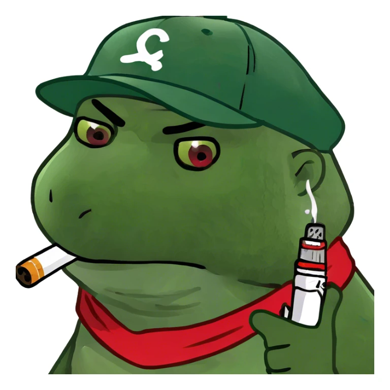 Bear smoking with bloodshot red eyes sticker