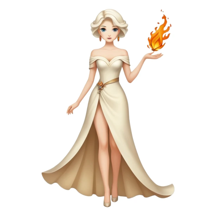 Beautiful elegant elemental Abstract La Creatura Lady full body sticker