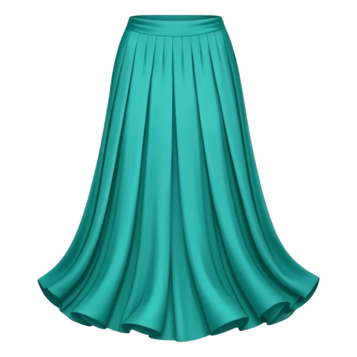 Long blue green turquise skirt sticker
