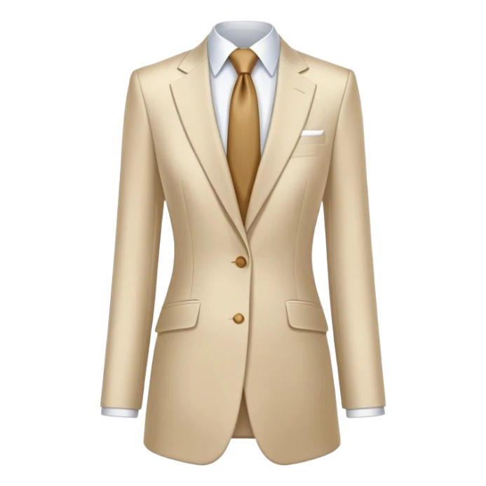 elegant silk pale beige business suit sticker