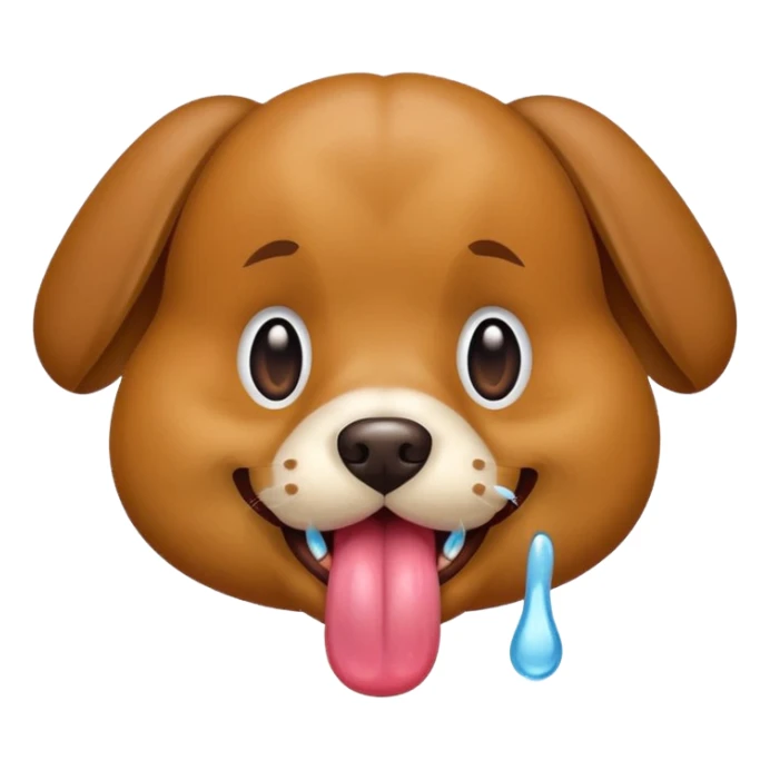 dog sticking it’s tongue out  sticker