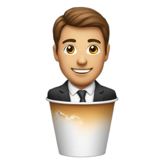 business portrait on a coffee to go cup sticker