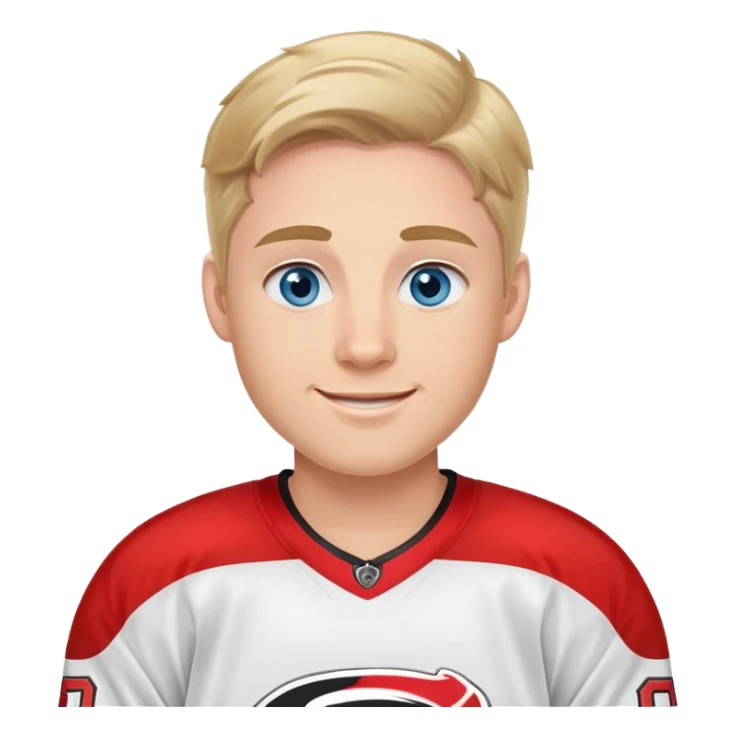 Big Carolina hurricanes hockey fan with blue eyes sticker