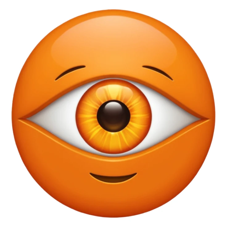 Ojo turco color naranja turco en color naranja sticker