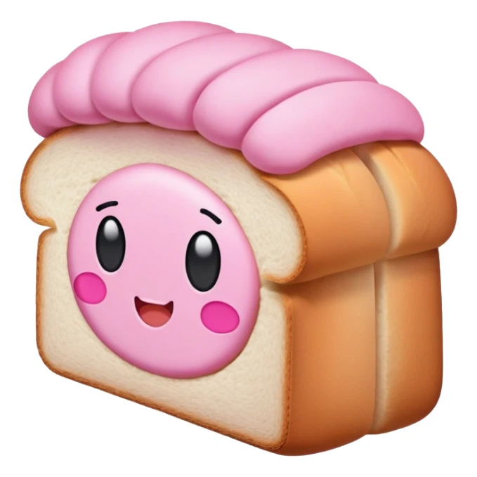 Pink loaf of bread with Bimbo branding sticker