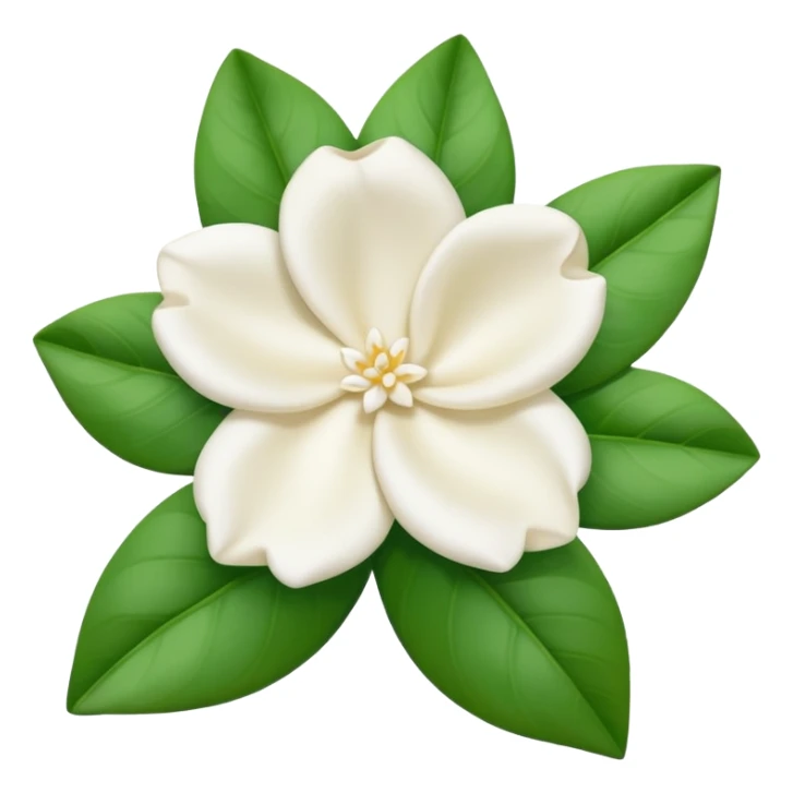 Gardenia blanca sin tantas hojas verdes sticker