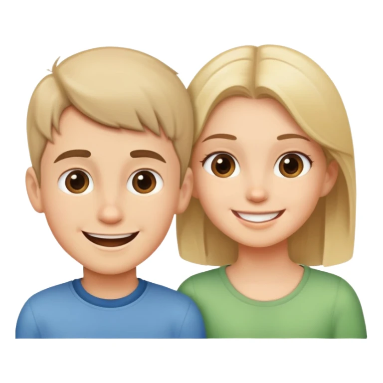 generate realistic detailed boy and girl talks 3d style  sticker
