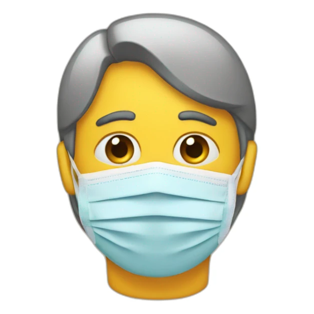 Personne triste qui se cache avec un masque sticker