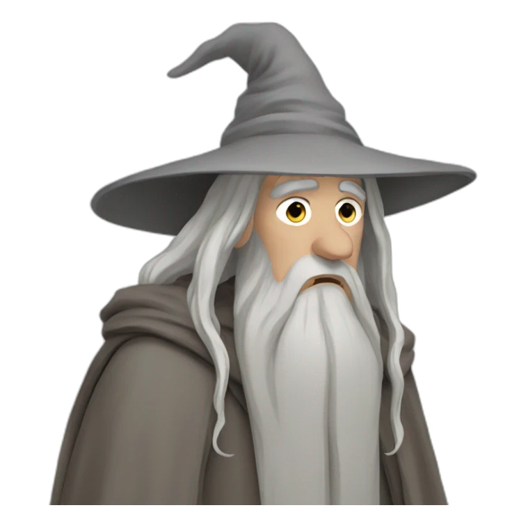gandalf looking depressed sticker