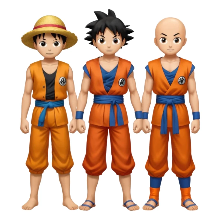 Luffy , goku and Saitama sticker