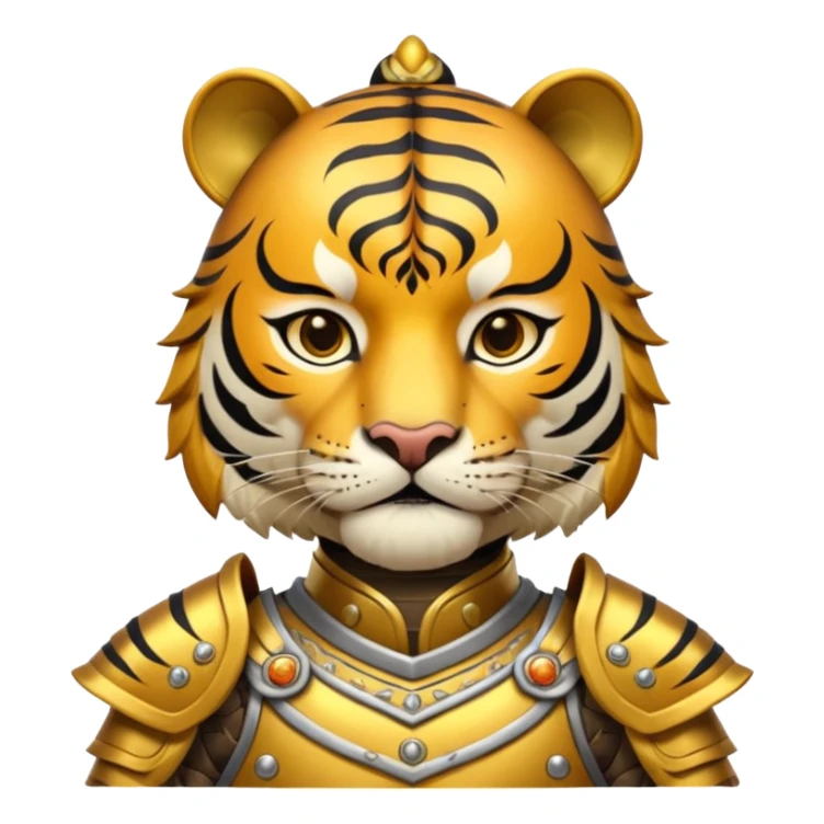 Ancient Chinese tiger warrior with traditional armor sticker