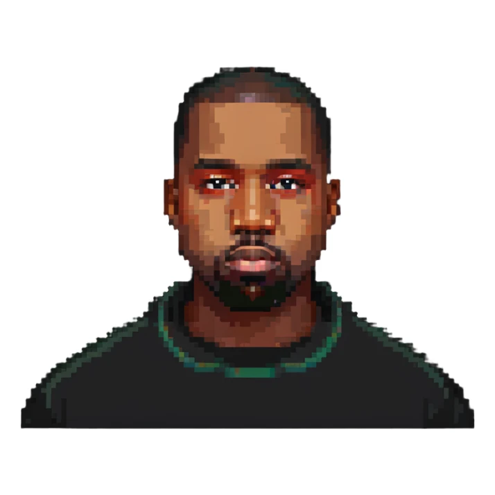 face of Kanye West sticker