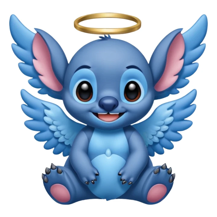 Stitch from lelo and stitch with an angel halo sticker