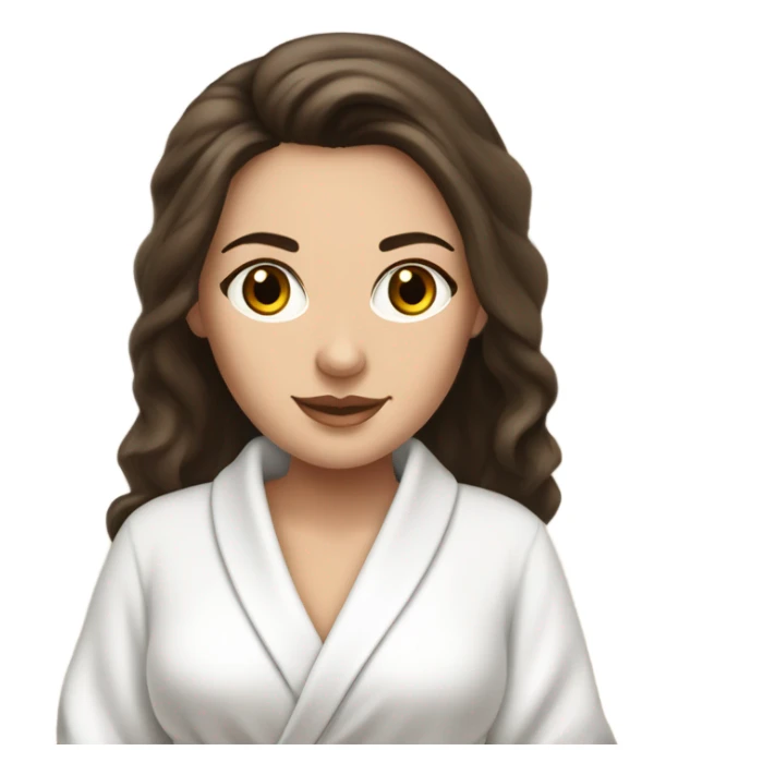 In Robe Spa day white girl brunette sticker