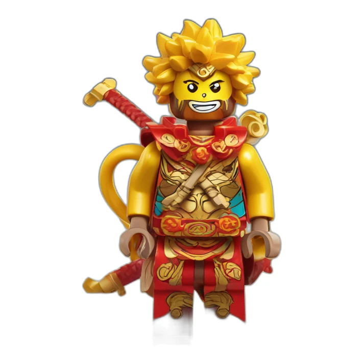 Sun Wukong looking at the sun-Lego Monkie kid sticker