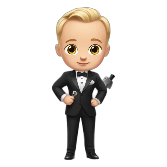 rich boss baby with a sppon sticker